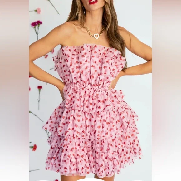 NWT Vici Heartbreaker Tulle Mini Dress - Picture 2 of 7